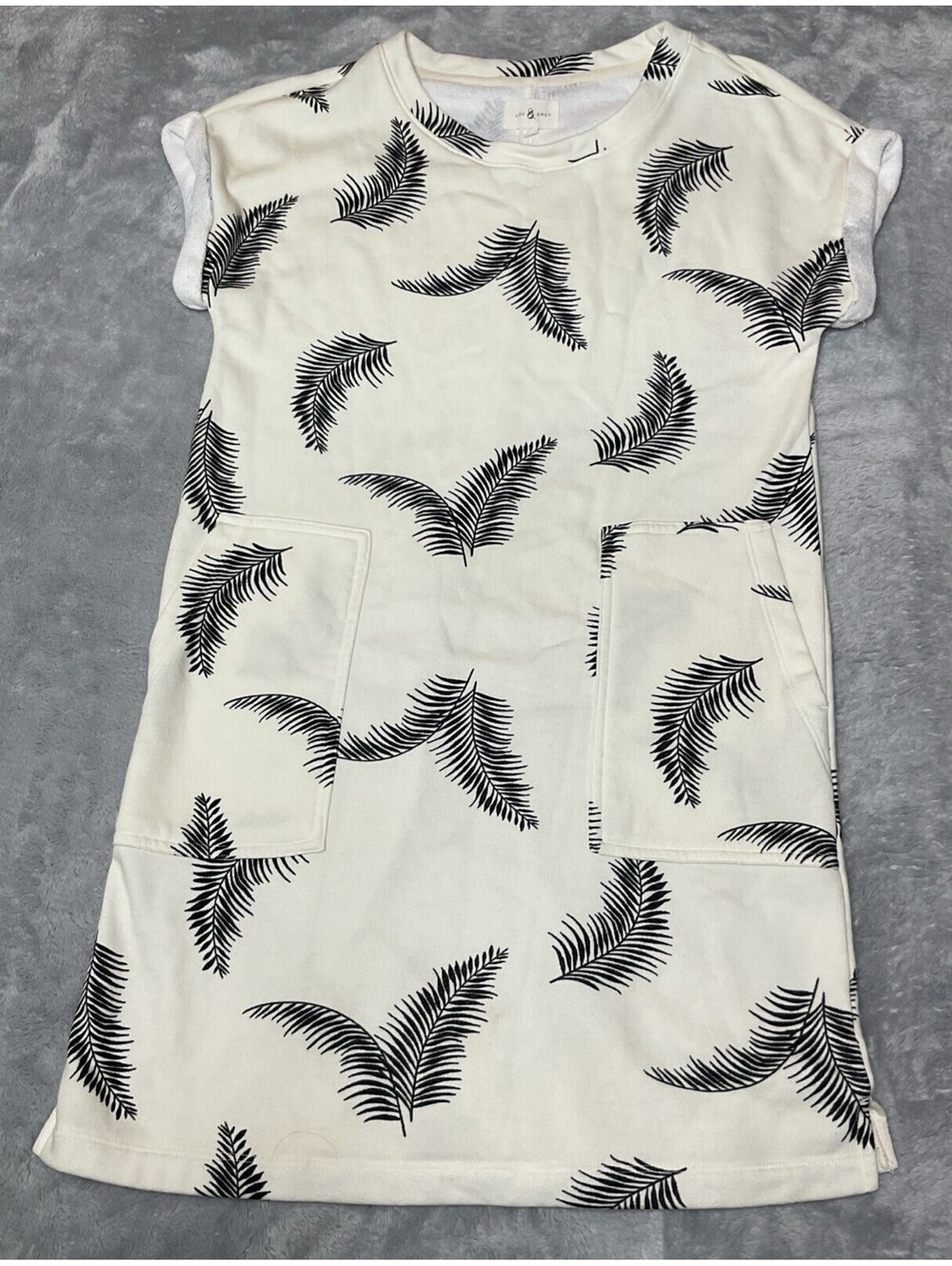 Lou & Grey Palm Cozy Cotton Terry Women Pocket Dress Vacation Resortwear Beach